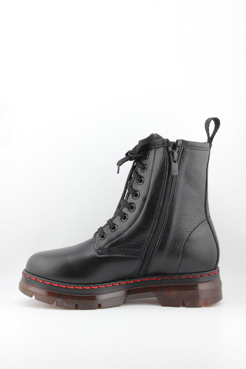 Robinson Leather Lace-Up Ankle Combat Boots